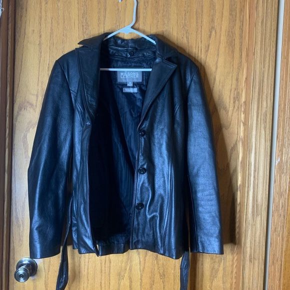 WILSONS LEATHER AUTHENTIC 100% LEATHER VINTAGE 80’s MOTORCYCLE JACKET WOMENS🍀 - Picture 2 of 6